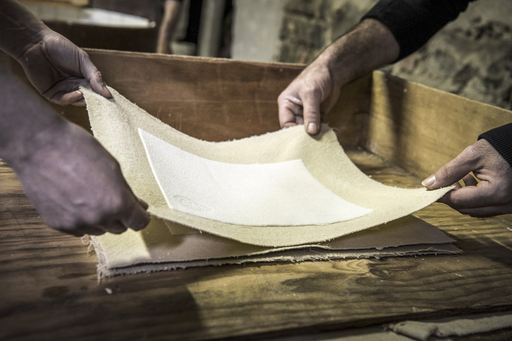 The production of the handmade paper