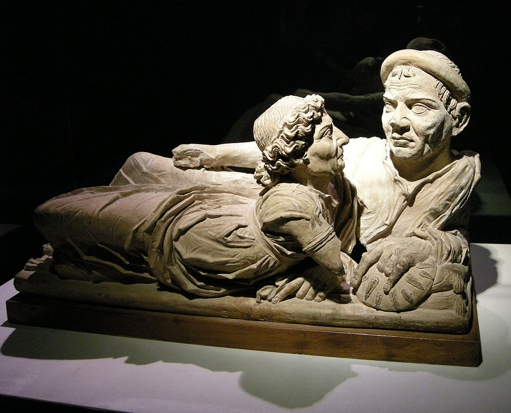 Etruschi, urna sposi, Volterra