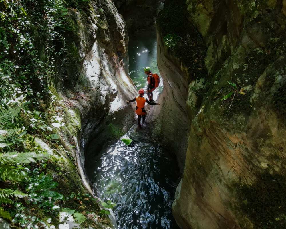Canyoning in the gorges of Rio Selvano
