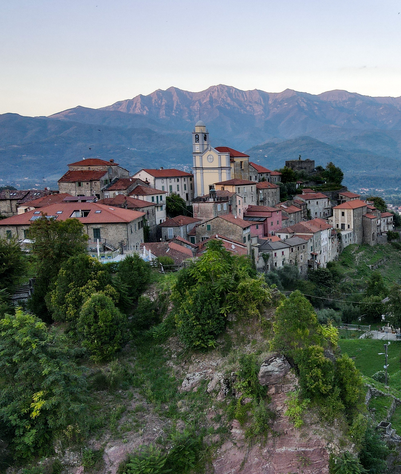 Vista del pueblo de Mulazzo en Lunigiana