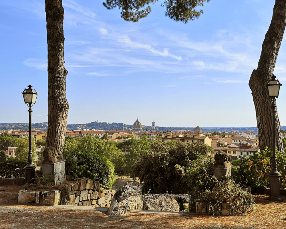Blick auf Florenz von den Orti del Parnaso