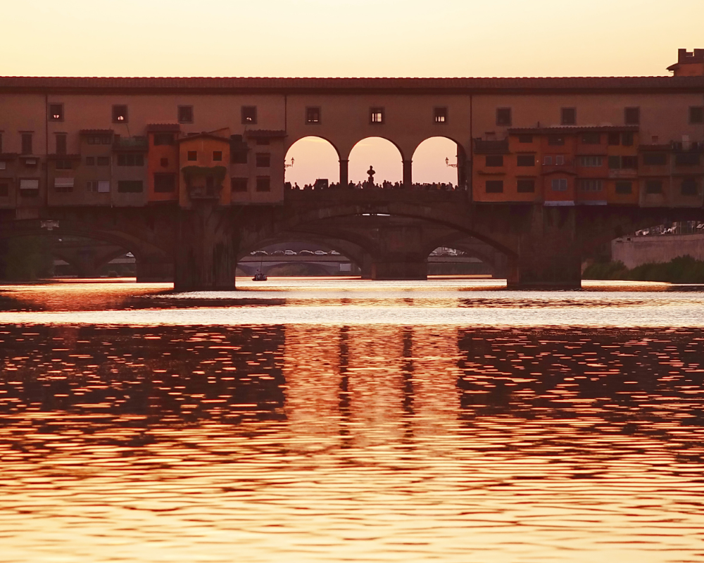 Sunset on the Ponte Vecchio