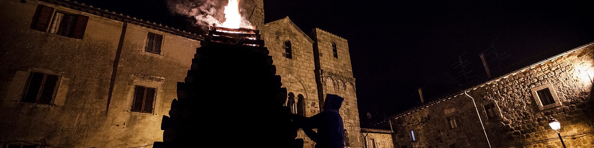 Torchlight ceremony in Abbadia San Salvatore