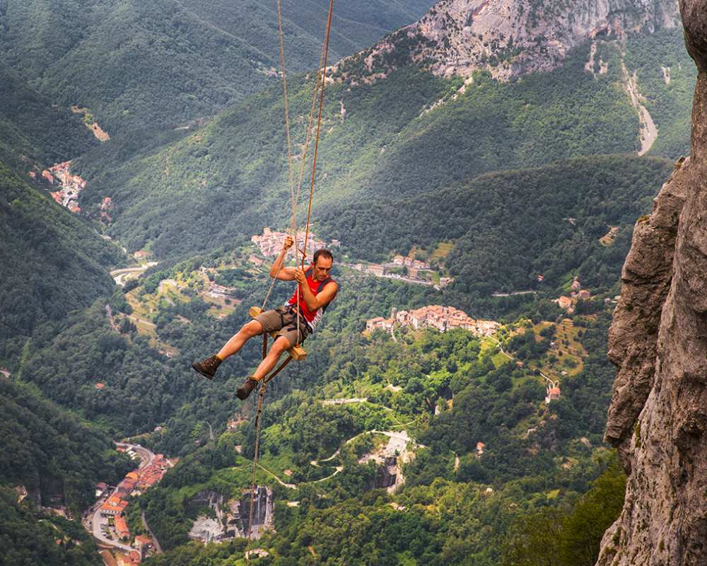 The swing on Monte Forato, the Apuan Alps