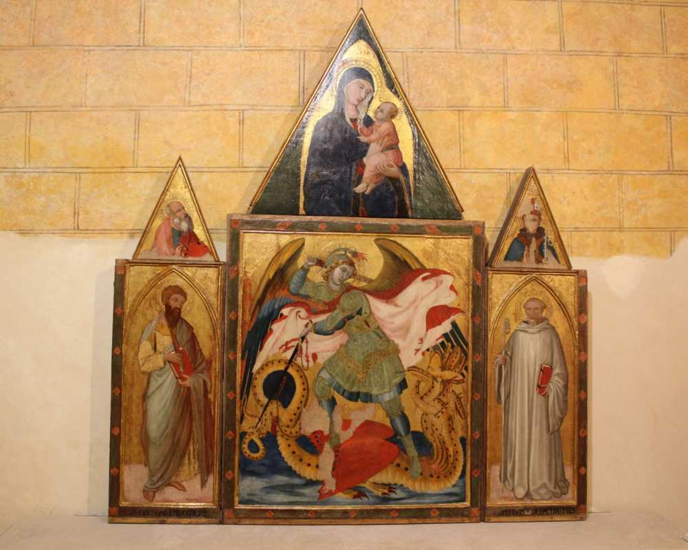 Triptychon des heiligen Erzengels Michael von Ambrogio Lorenzetti