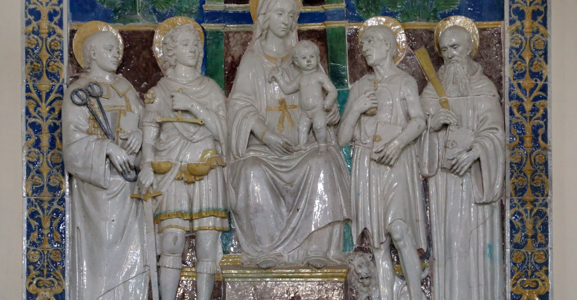 Madonna in trono con quattro santi, Benedetto Buglioni