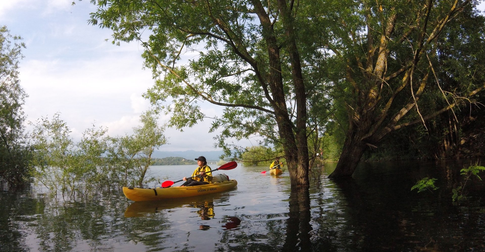 En Kayak sur le lac de Bilancino