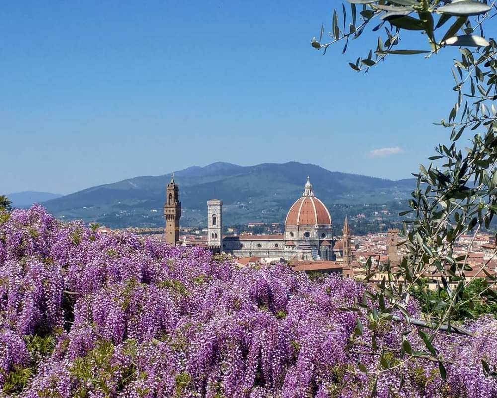 La vista sul Duomo di Firenze dal Giardino Bardini