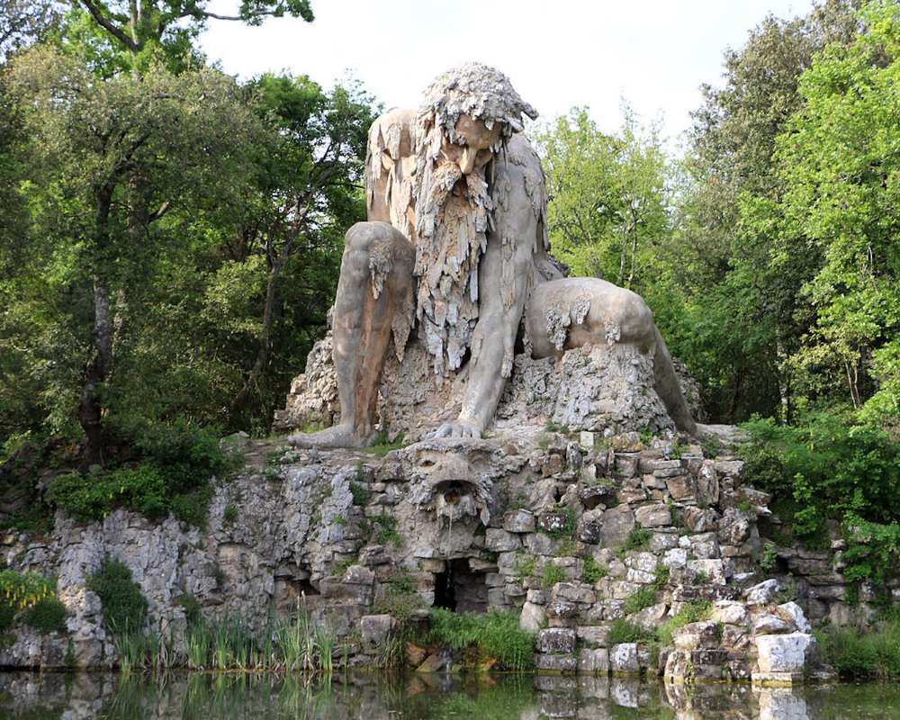 Apennine Colossus by Giambologna in the Medici Park in Pratolino