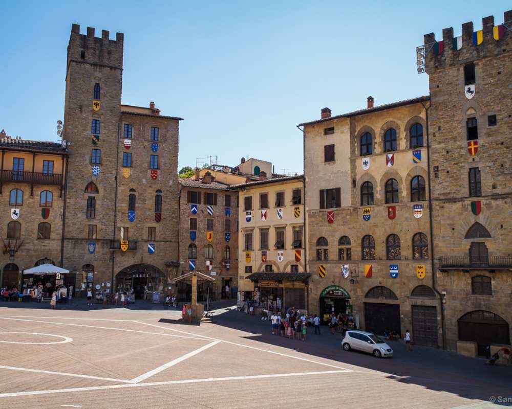 Piazza Grande en Arezzo