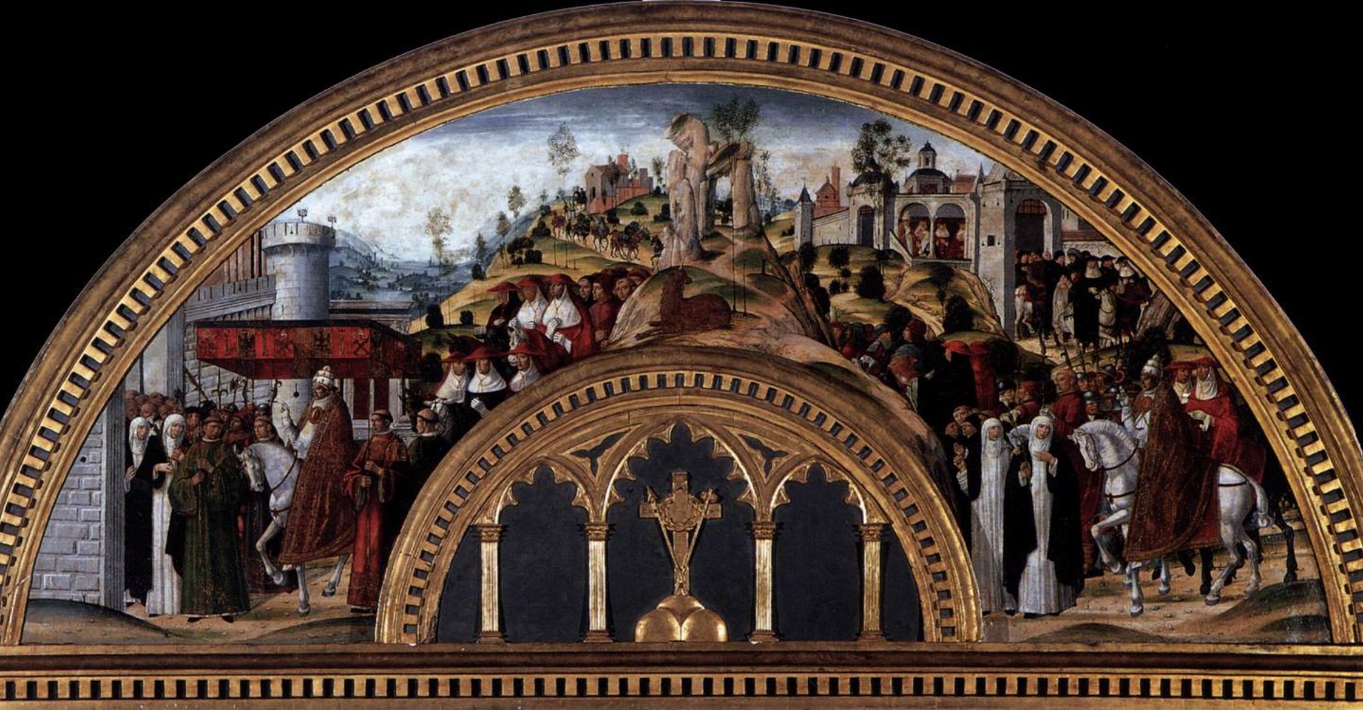 Girolamo Di Benvenuto: Johannes XI. kehrt aus Avignon nach Rom zurück