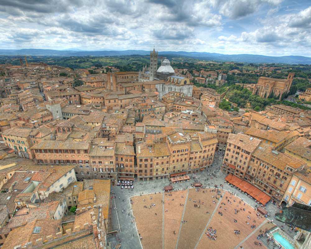 Ein Blick auf Siena vom Torre del Mangia aus