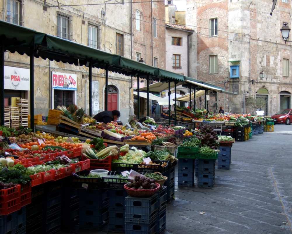 Il mercato di Piazza delle Vettovaglie à Pise