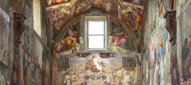 Frescoes in the church of the Certosa di Pontignano