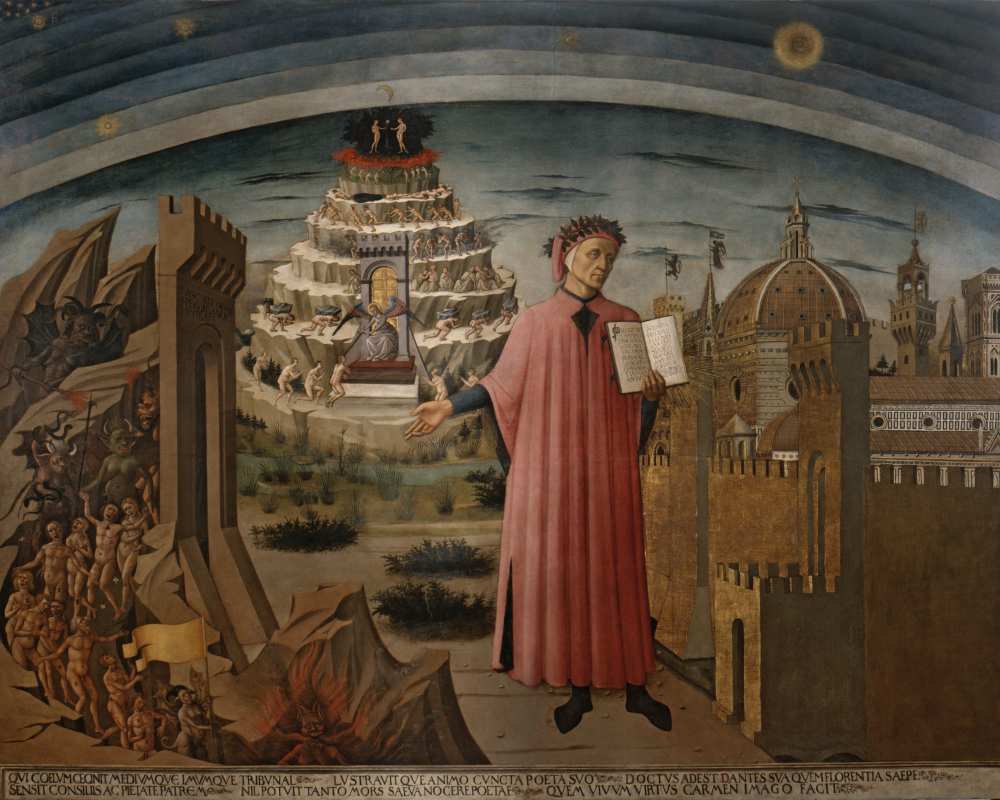 Domenico di Michelino, Dante y su poema. Catedral Santa Maria del Fiore en Florencia