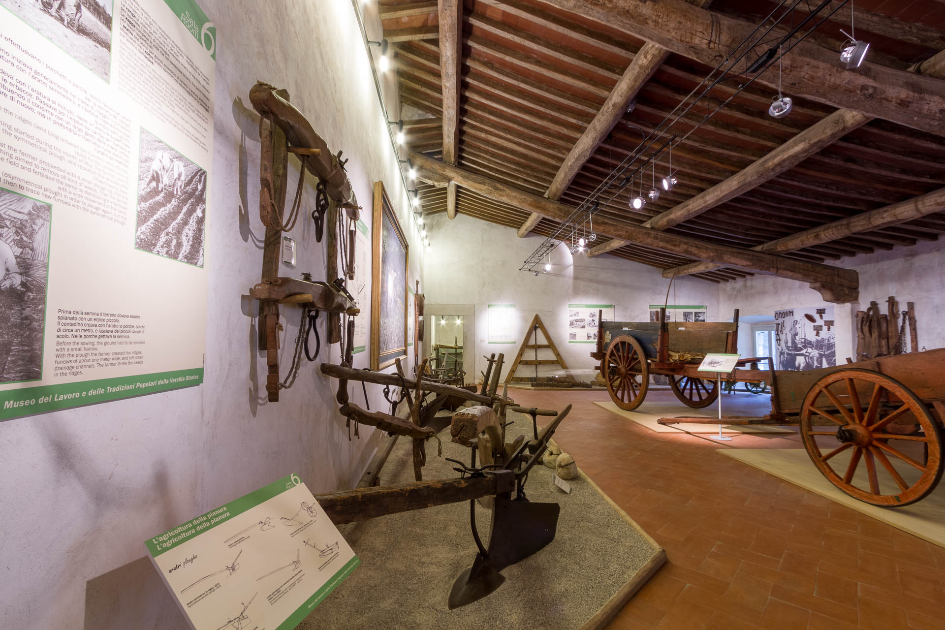 Una sala del Museo del Trabajo y de las Tradiciones en Versilia histórica