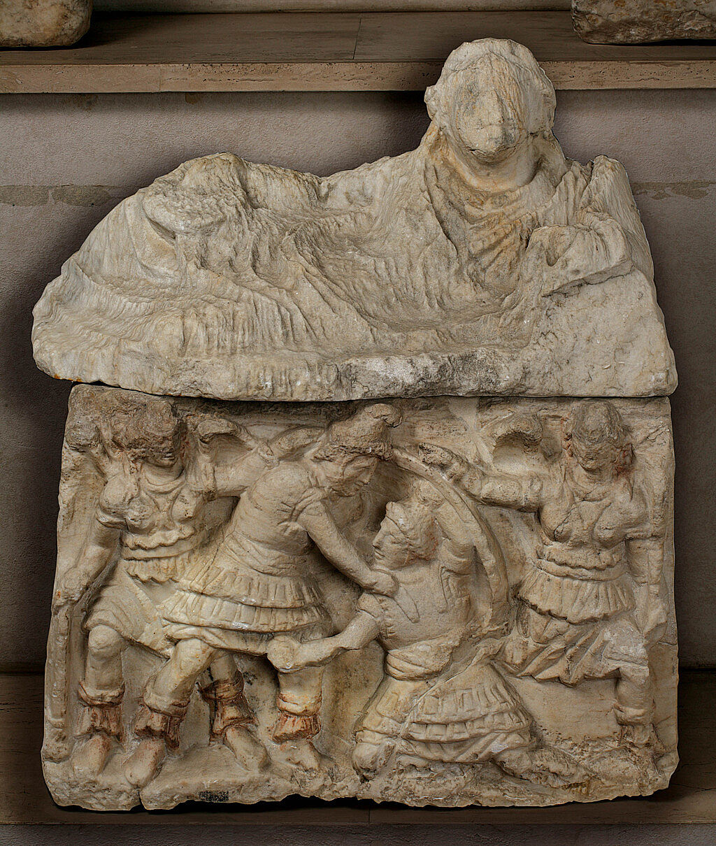 Urne avec le duel entre Étéocle et Polynice, Chiusi, IIIe siècle av. J.-C.