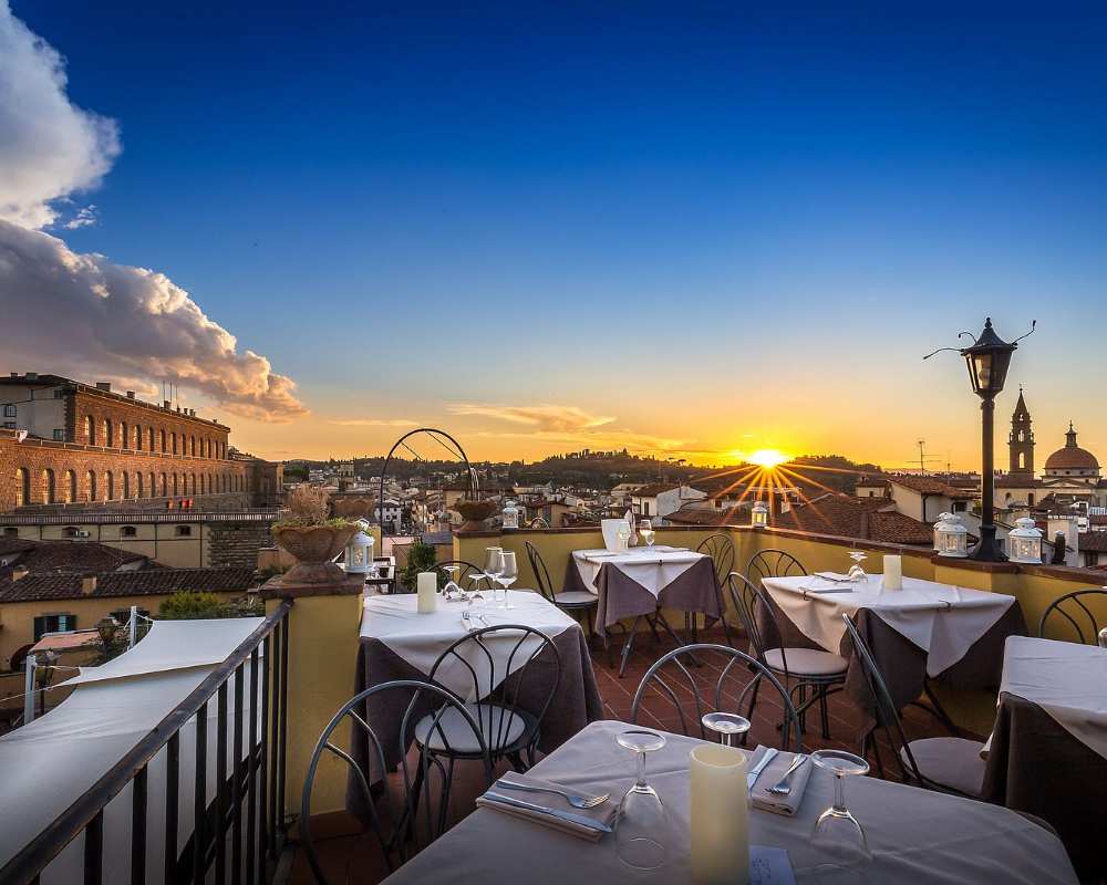 Blick von der Terrasse des Hotels La Scaletta