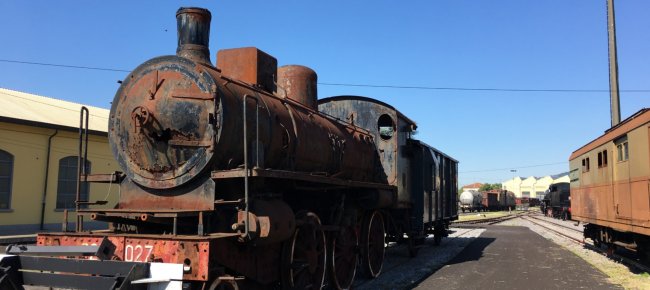 The historic train depot in Pistoia