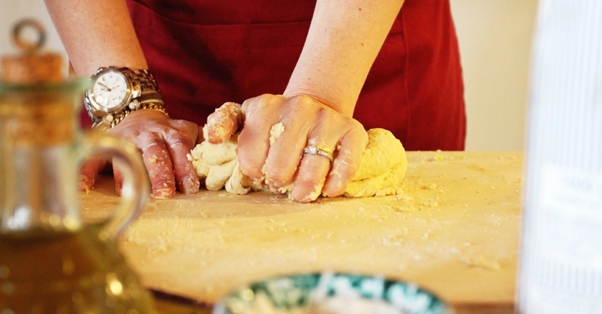 Making pasta at Podere Scurtarola, Massa