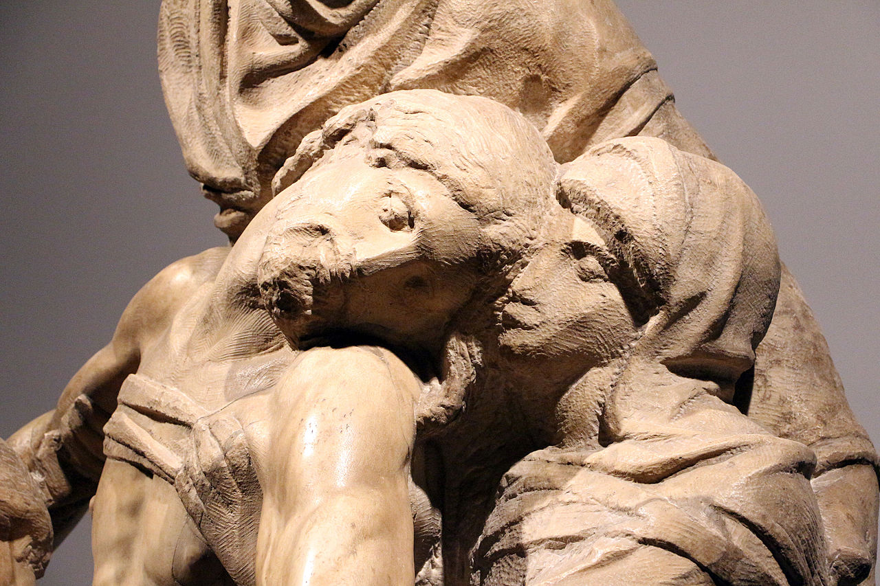 Detail of the Pietà Bandini by Michelangelo