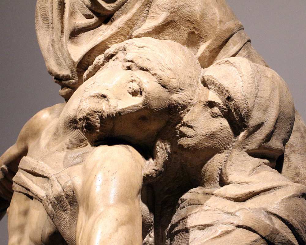 Dettaglio della Pietà Bandini di Michelangelo