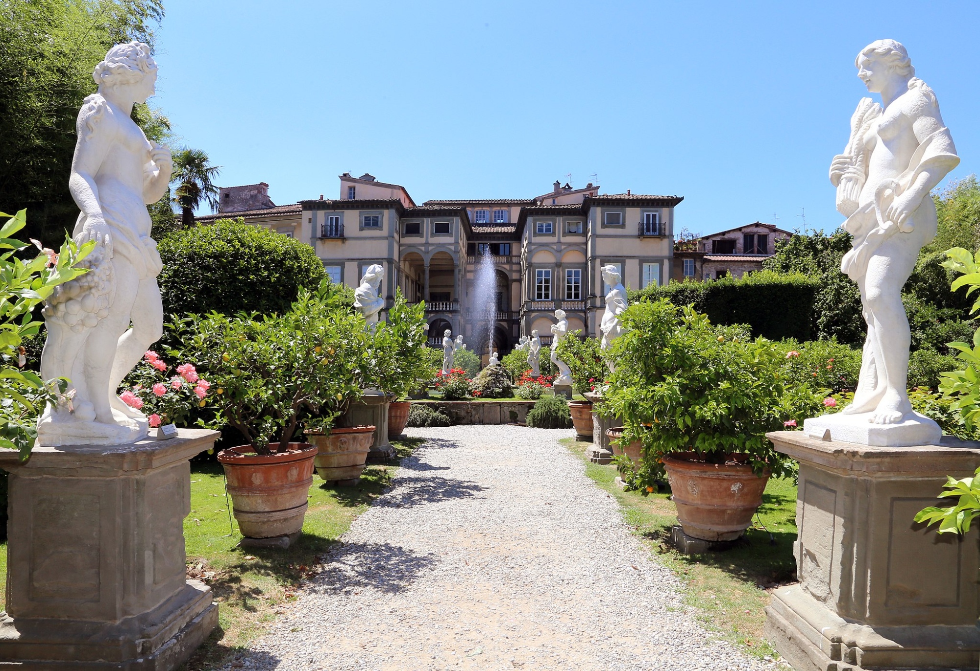 Die Gartenanlage des Palazzo Pfanner