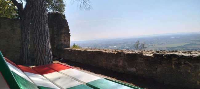 La vista dalla panchina gigante di Castiglion Fiorentino