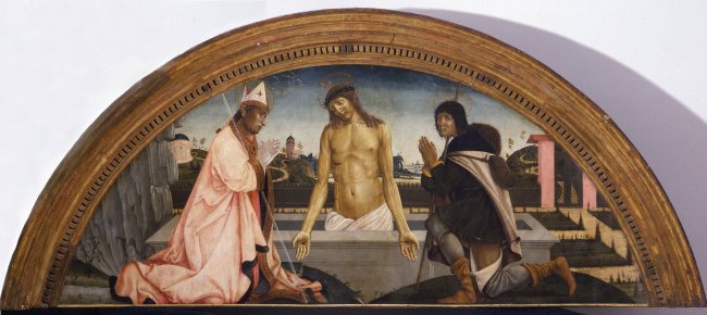 Pietro di Domenico, Pietà con los santos Crescenzio y Rocco, Museo de Arte Sacro de la Diócesis de Grosseto