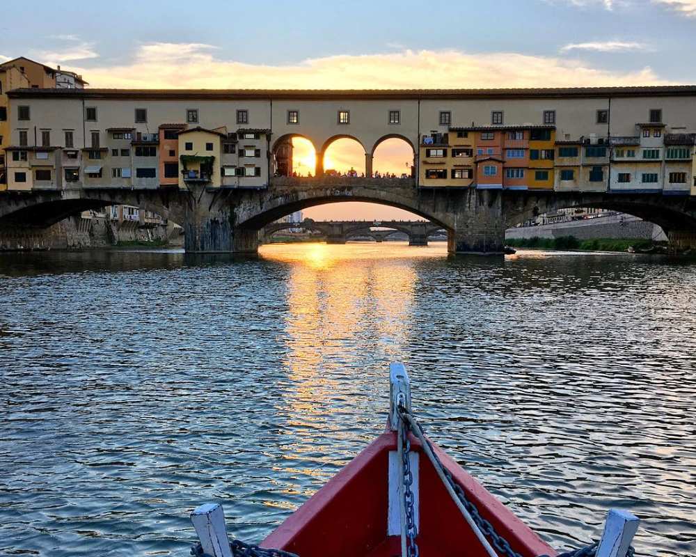 El Ponte Vecchio, como se puede ver desde el punto de vista de los Renaioli