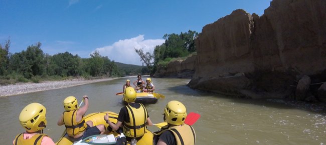 Rafting in the Maremma, along the Ombrone River
