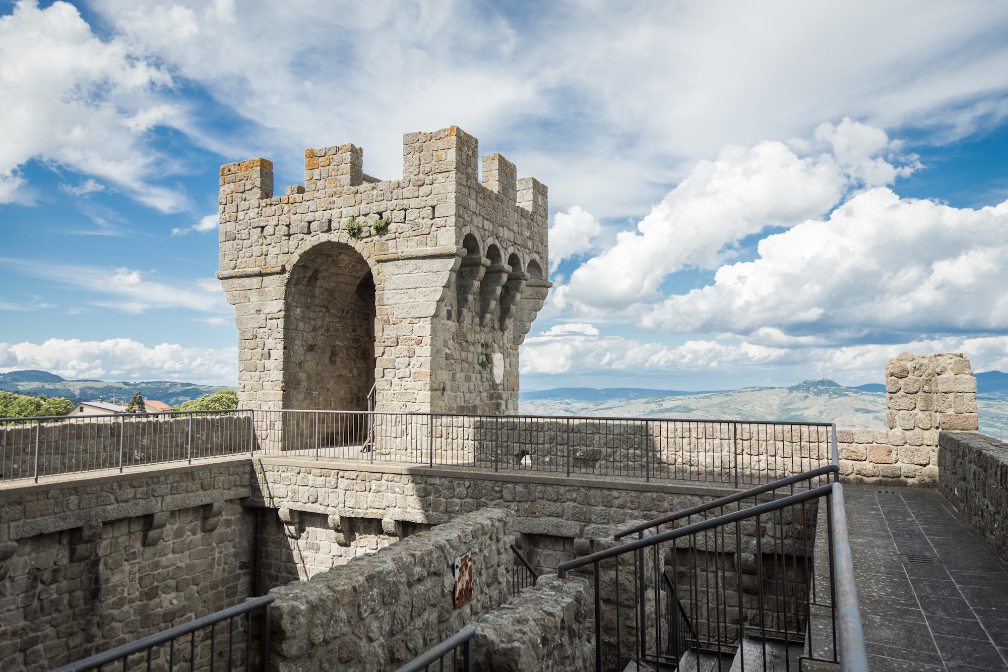 The ancient walls of the Piancastagnaio castle