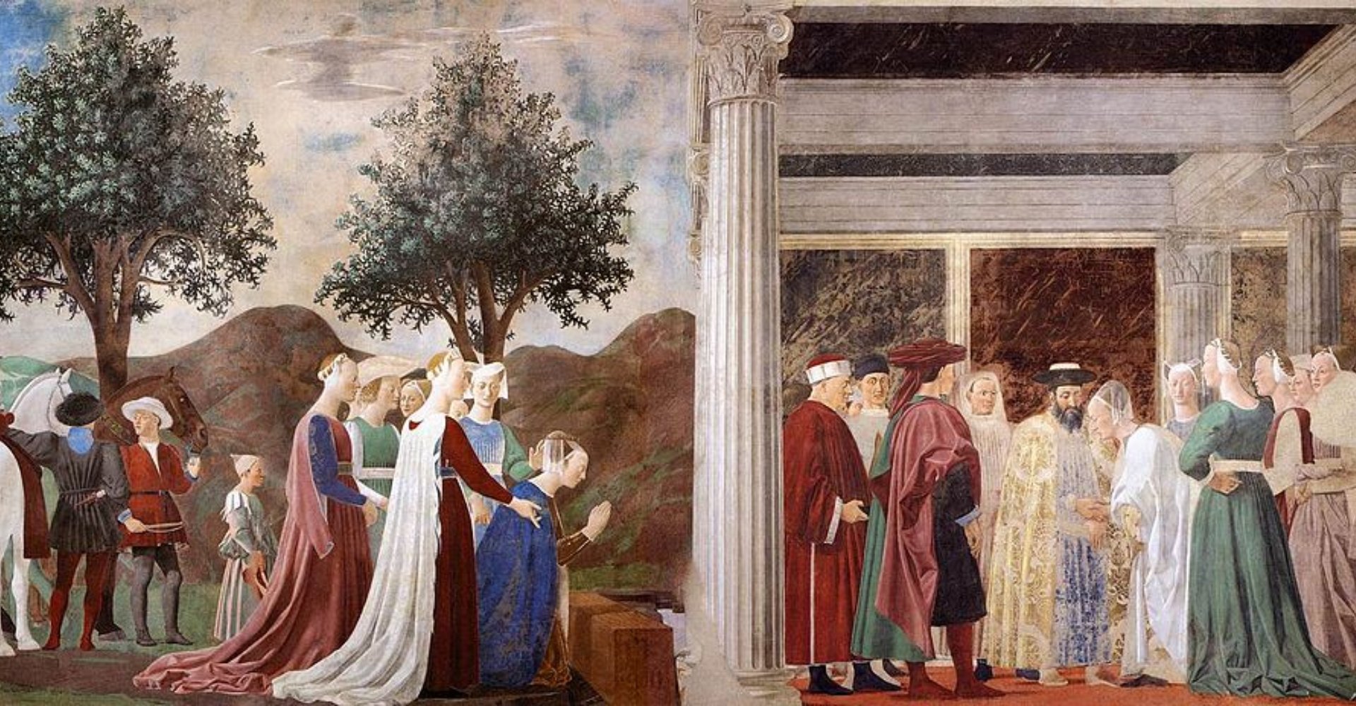Geschichten vom wahren Kreuz von Piero della Francesca, Detail