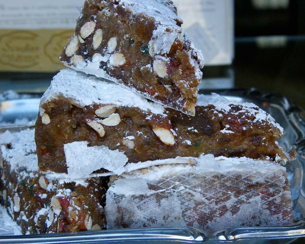 The Panforte, typical cake of Siena