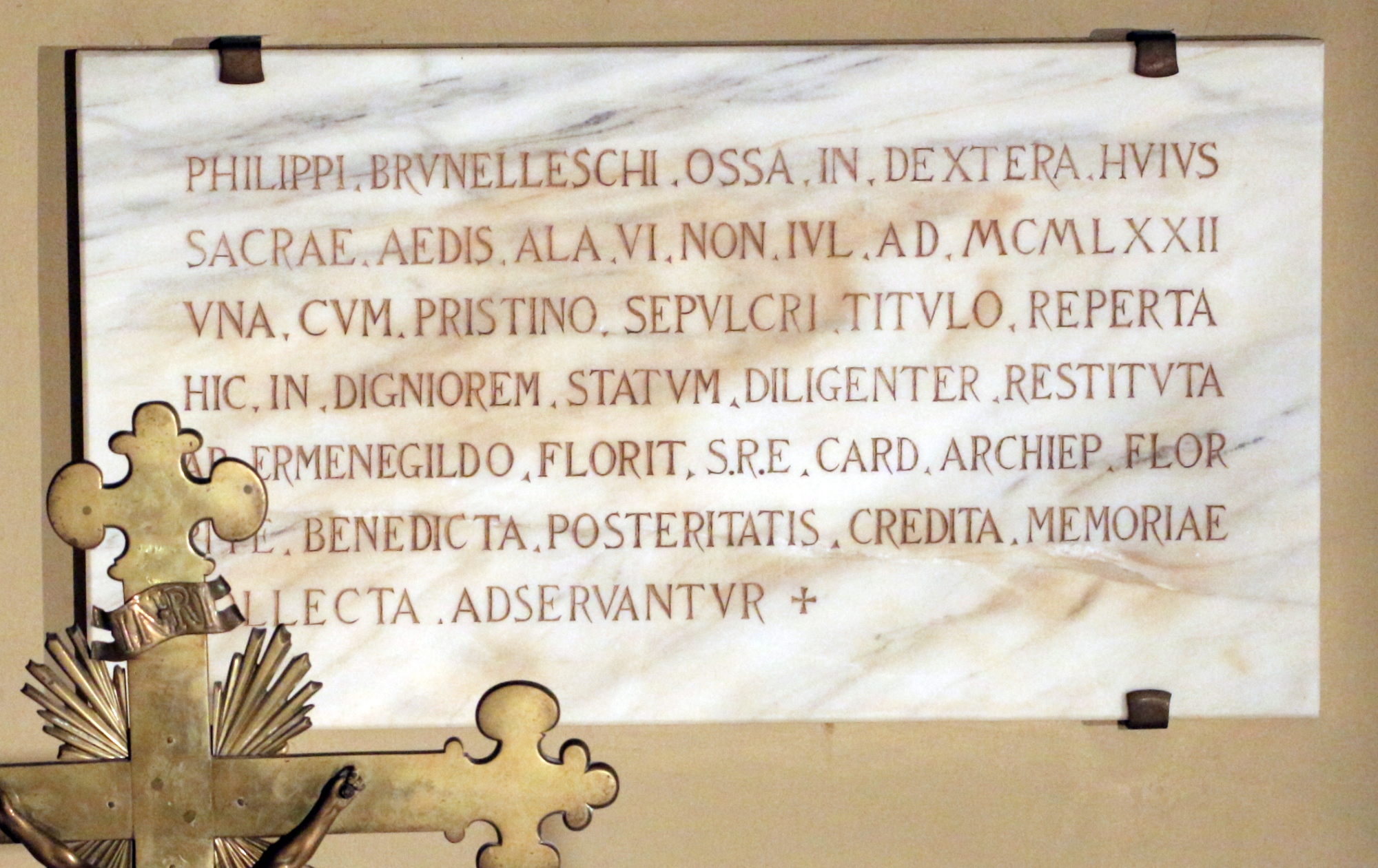 Tombe de Filippo Brunelleschi, église de Santa Reparata